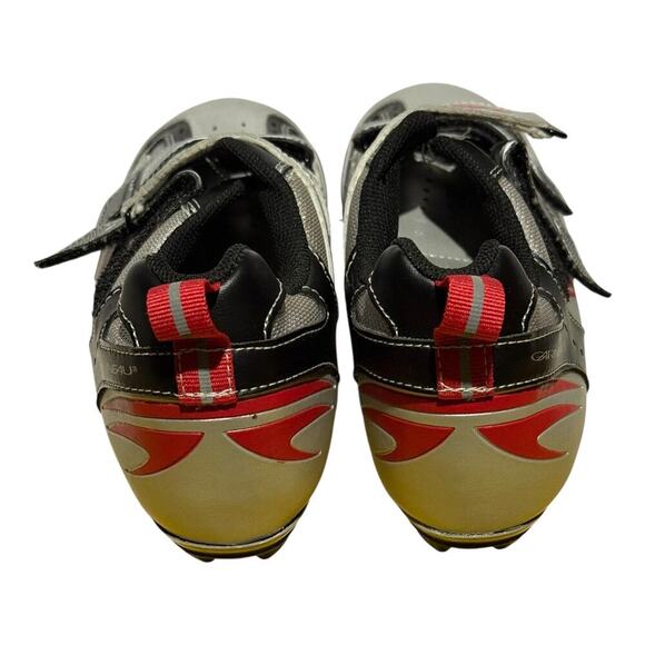 Louis Garneau Mount Royal Road Cycling Shoes Silver Black Red Size 7 US SPD Men - Picture 5 of 8